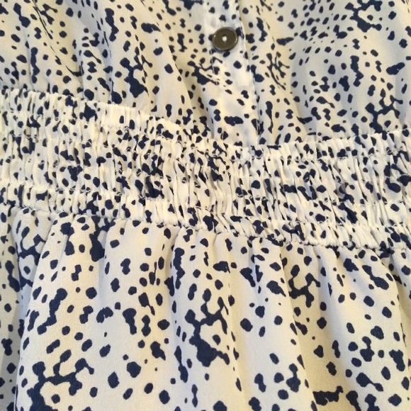 🎁NWOT BCBGeneration Navy/White, Long Sleeve, Elastic Waist, Classic Mini Dress - Picture 5 of 16